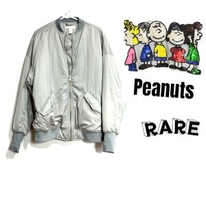 H&M x Peanuts Sequin Bomber Jacket - Charlie Brown Gang Snoopy Era Size EUS6